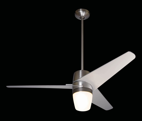 Velo bright nickel with 850 light | Ventiladores | The Modern Fan