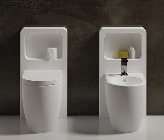 Smile Back to wall wc 53 | bidet 53 with Magicbox | Bidés | Ceramica Cielo