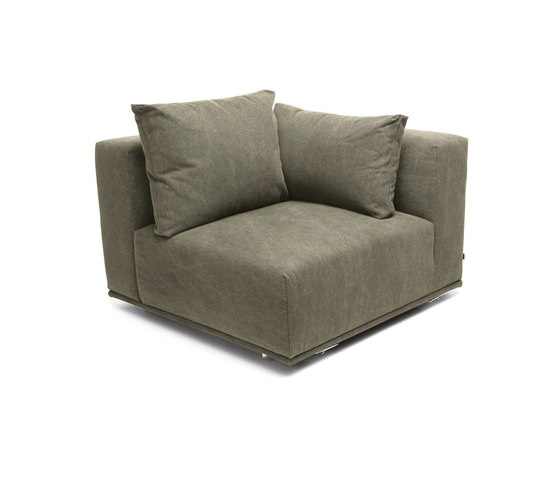 Madonna Sofa, Corner Left: Canvas Washed Green 156 | Modular seating elements | NORR11