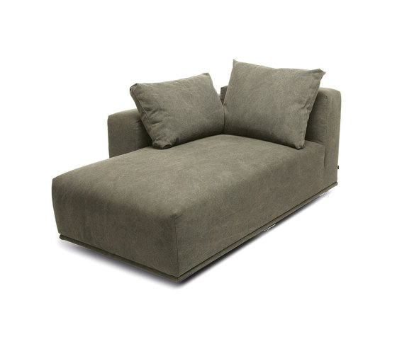 Madonna Sofa, Chaise Longue Right: Canvas Washed Green 156 | Modulare Sitzelemente | NORR11