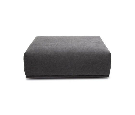 Madonna Sofa Ottoman, Small: Canvas Washed Black 066 | Poufs | NORR11