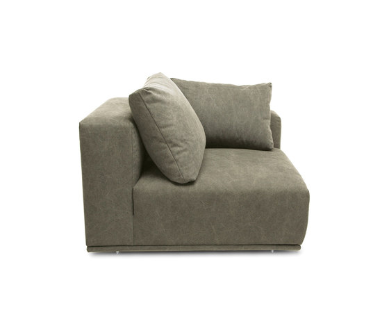 Madonna Sofa, Left Arm: Canvas Washed Green 156 | Modulare Sitzelemente | NORR11