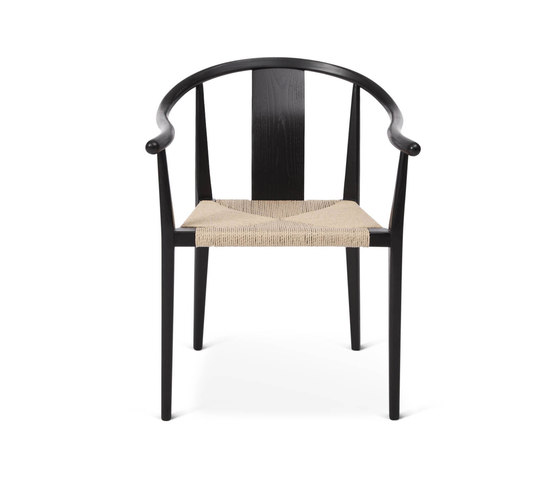 Shanghai Dining Chair, Paper Cord - Black/Natural | Chairs | NORR11
