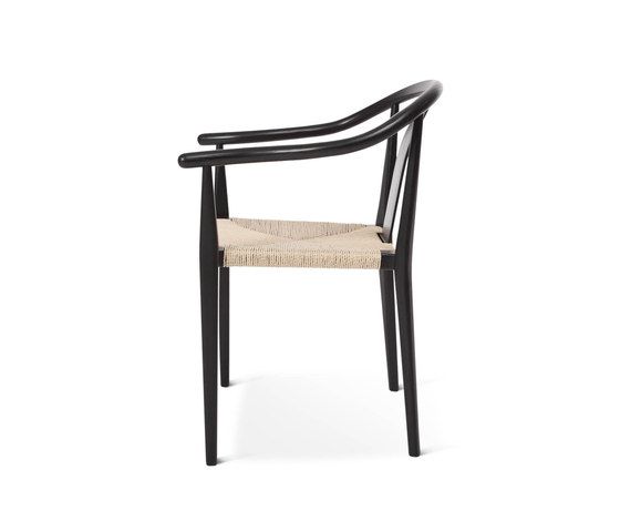 Shanghai Dining Chair, Paper Cord - Black/Natural | Sillas | NORR11