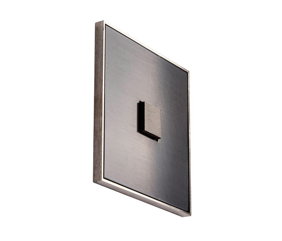 Classics by Lithoss | Immix SB1T fusain stainless steel | Interrupteurs à bouton poussoir | Lithoss