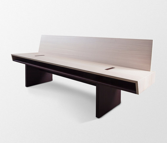 Double Bench with backrest | Sitzbänke | Trentino Wood & Design