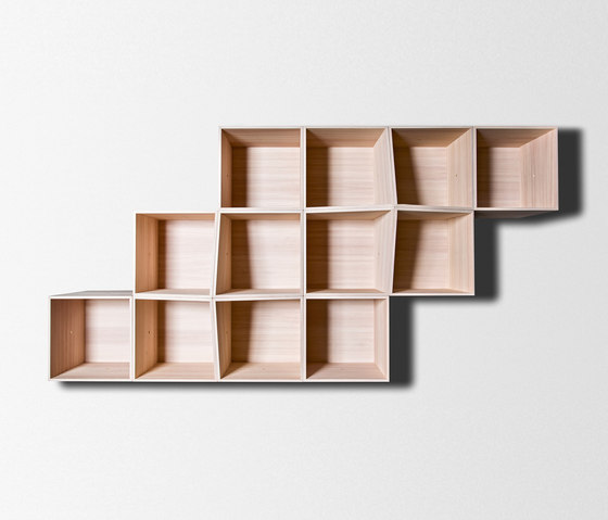 Edge Wall shelving modular system | Shelving | Trentino Wood & Design