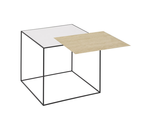 Twin 42 Table Top, White/Oak | Side tables | Audo Copenhagen