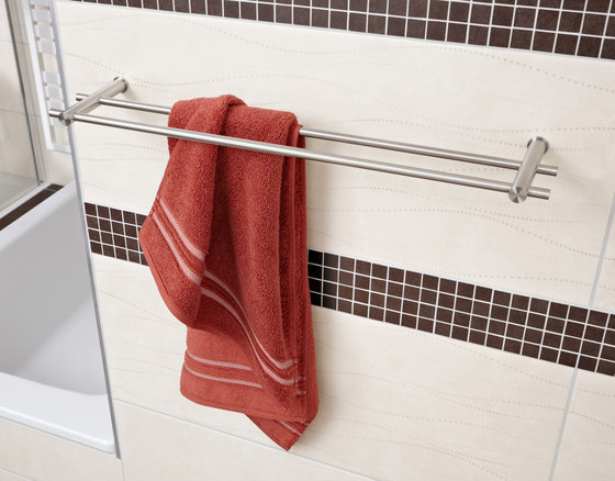 Double towel rail stainless steel design 40 cm | Towel rails | PHOS Design