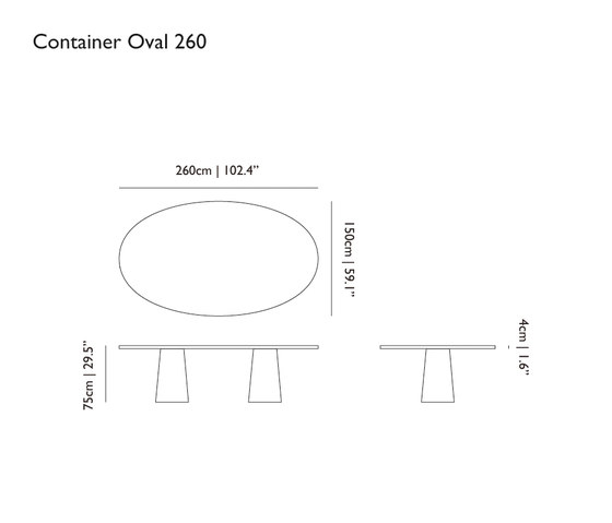 Container Oval 260 | Mesas comedor | moooi