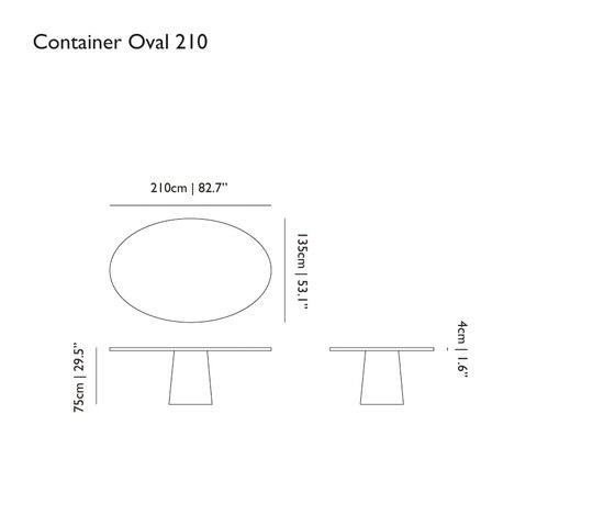 Container Oval 210 | Esstische | moooi