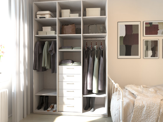 Walk-in closets | Whitened linen | Cabinets | dica