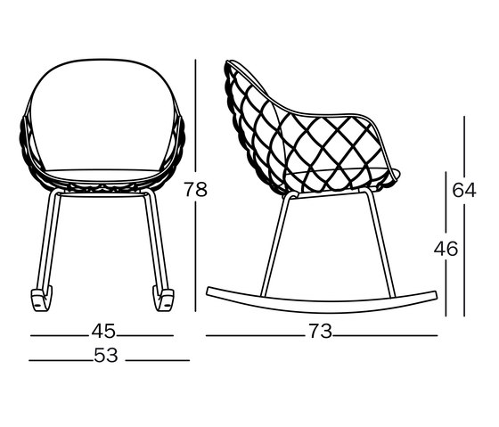 Piña Rocking Chair | Sessel | Magis