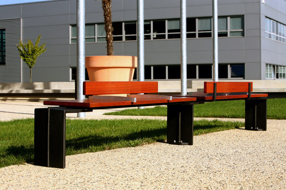 Evéole backless bench type D | Panche | Concept Urbain