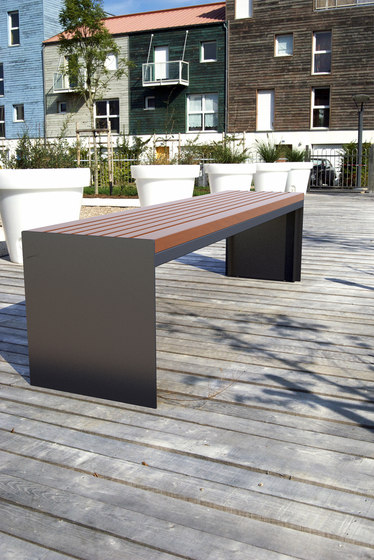 Soha wooden backless bench | Benches | Concept Urbain