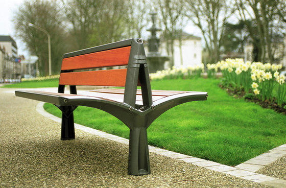 Vesta double wooden bench | Sitzbänke | Concept Urbain