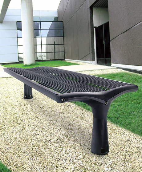 Vesta mesh backless bench | Bancos | Concept Urbain