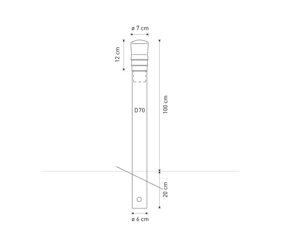 Vesta post D70 | Bolardos | Concept Urbain