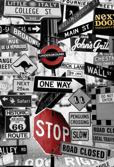 Destinations | Street Signs | Bespoke wall coverings | Mr Perswall