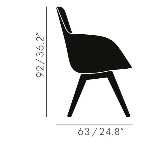 Scoop Chair High Back Black Leg Tonus 4 | Sedie | Tom Dixon