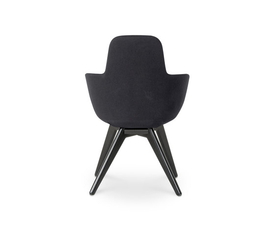Scoop Chair High Back Black Leg Tonus 4 | Chairs | Tom Dixon