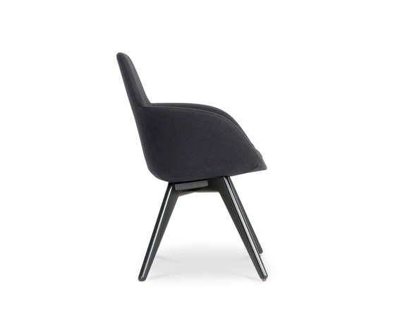 Scoop Chair High Back Black Leg Tonus 4 | Sillas | Tom Dixon