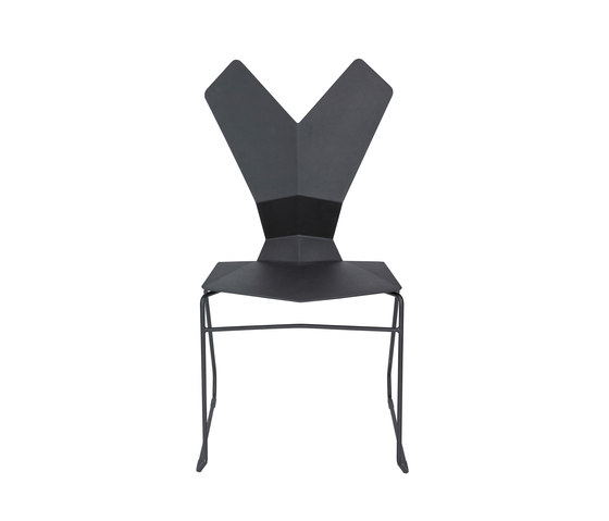 Y Chair Sled Black Shell Black Base | Sedie | Tom Dixon