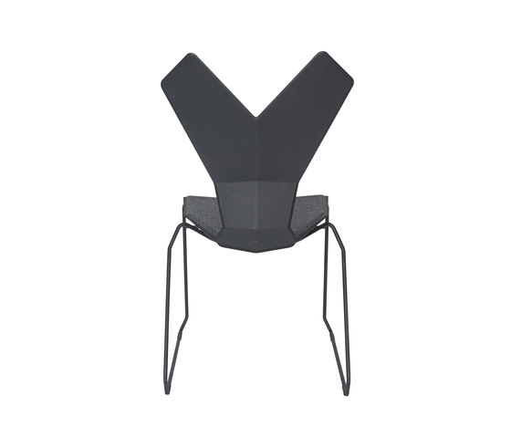 Y Chair Sled Black Shell Black Base | Sillas | Tom Dixon