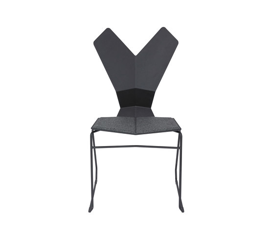 Y Chair Sled Black Shell Black Base | Chaises | Tom Dixon