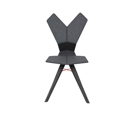 Y Chair Black Shell Black Oak Base | Chairs | Tom Dixon