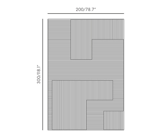Stripe Rug Rectangular Black and White | Tapis / Tapis de designers | Tom Dixon