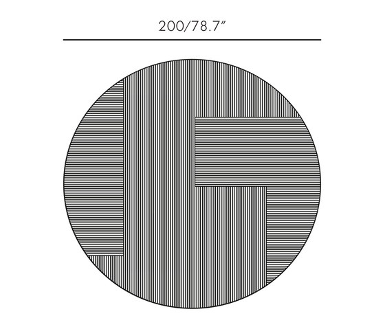Stripe Rug Round Black and White | Alfombras / Alfombras de diseño | Tom Dixon