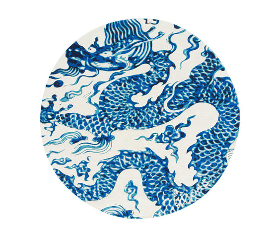 Blue China Rug White 2 | Tappeti / Tappeti design | GAN