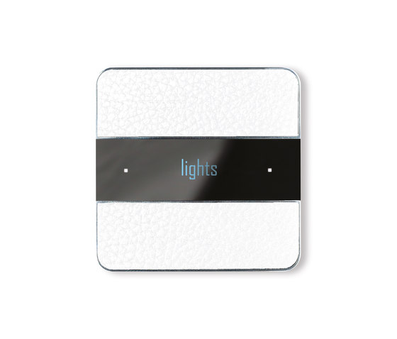 Deseo intelligent thermostat - white leather | KNX-Systems | Basalte