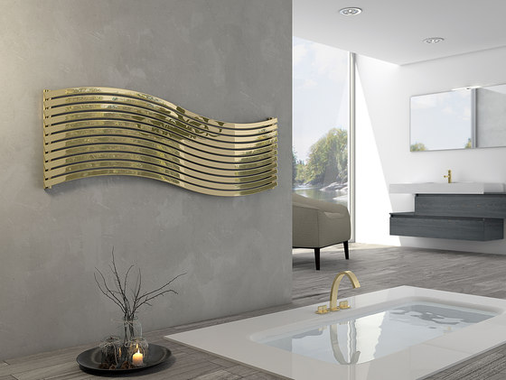 Lola Gold horizontal stainless steel | Heizkörper | Cordivari