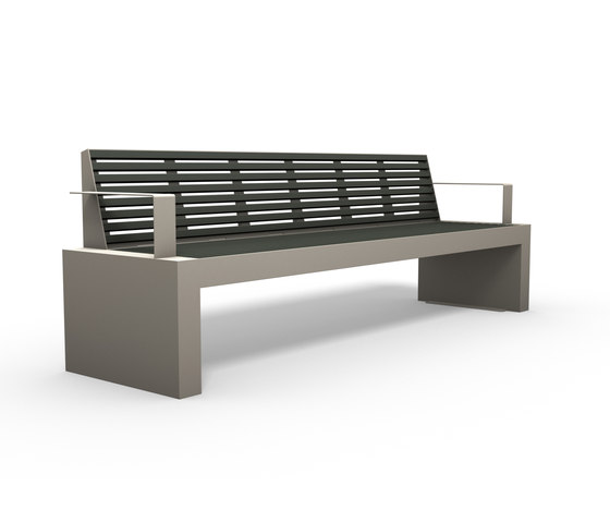 Comfony 40 bench with armrests 2500 | Benches | BENKERT-BAENKE