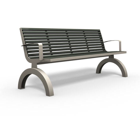 Comfony 140 Bench with armrests | Panche | BENKERT-BAENKE