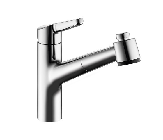 KWC WAMAS Lever mixer | Pull-out spray with KWC JETCLEAN | Wash basin taps | KWC Home