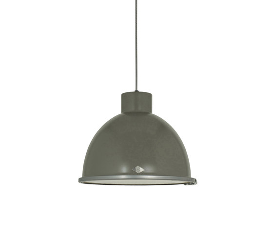 Giant 0 Pendant Light, Stone Grey with Wired Glass | Suspensions | Original BTC