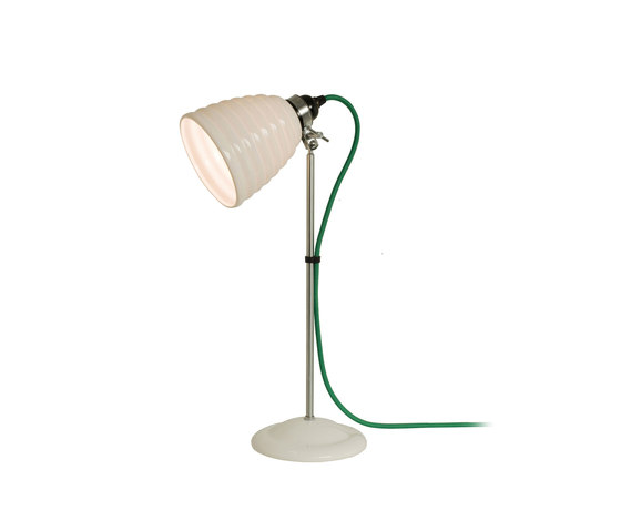 Hector Bibendum Table Light, White with Green Cable | Lámparas de sobremesa | Original BTC