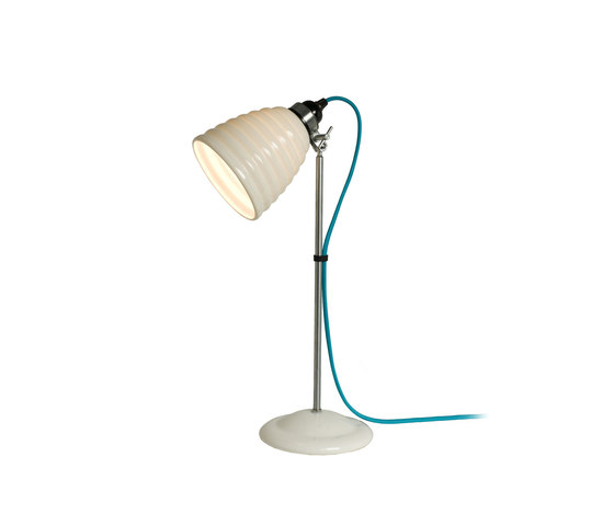 Hector Bibendum Table Light, White with Turquoise Cable | Lampade tavolo | Original BTC