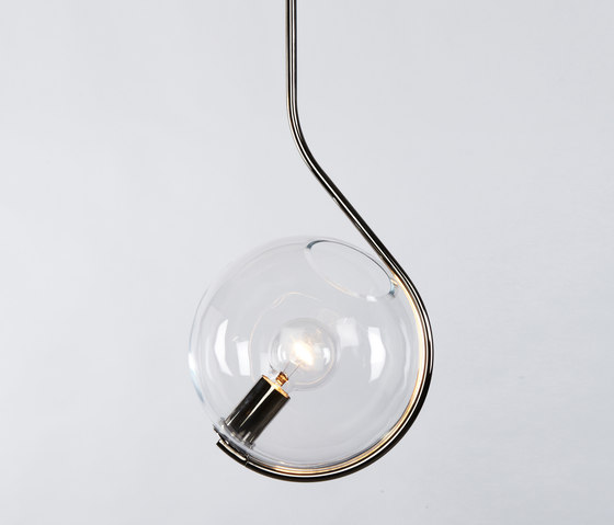 Fiddlehead Pendant (Nickel/Clear) | Suspended lights | Roll & Hill