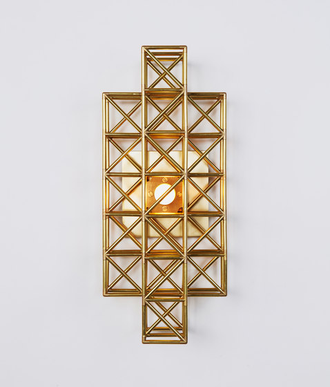 Gridlock Sconce - 193 (Raw brass) | Appliques murales | Roll & Hill