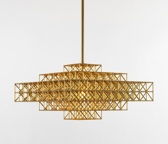 Gridlock Pendant - 1912 (Raw brass) | Suspended lights | Roll & Hill