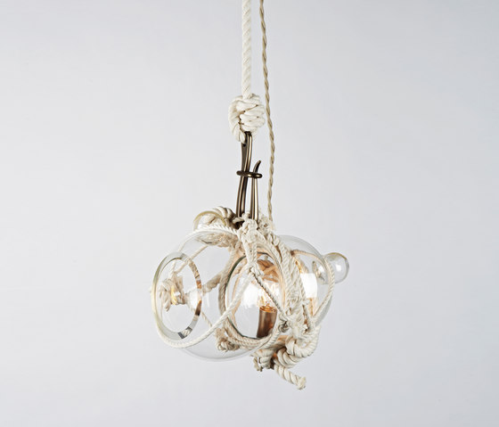 Knotty Bubbles Pendant - Small (Natural/Clear) | Suspensions | Roll & Hill