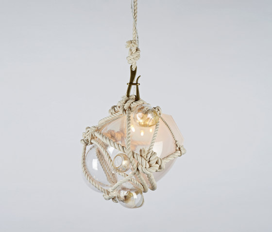 Knotty Bubbles Pendant - Small (Natural/Opal) | Suspensions | Roll & Hill