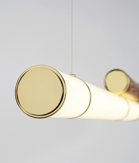 Mini Endless Double - 89 inches (Polished brass/Stained oak) | Suspensions | Roll & Hill