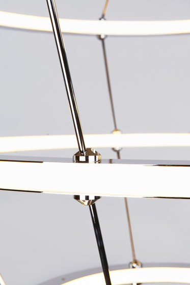 Halo Chandelier - 3 Rings (Polished nickel) | Lampade sospensione | Roll & Hill