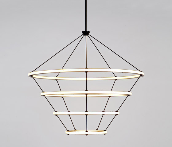Halo Chandelier - 4 Rings (Black) | Suspended lights | Roll & Hill