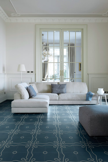 Dal Bianco Nouveau Blu | Concrete tiles | Bisazza